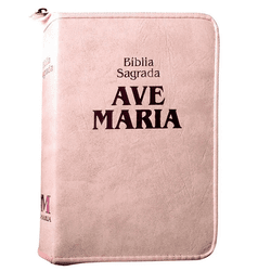 Bíblia Ave Maria - Com Zíper- Rosa- Média - 16386... - Betânia Loja Católica 