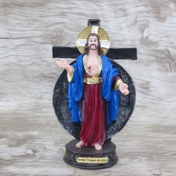 Imagem em Resina - Santas Chagas de Jesus 12 cm - ... - Betânia Loja Católica 