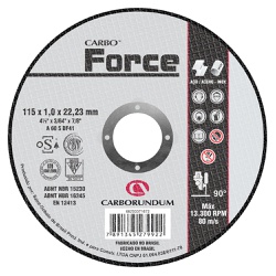 Disco de Corte Carbo Force 115 x 1,0 x 22,23 mm - Bignotto Ferramentas