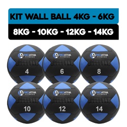 KIT WALL BALL ATACADO 4KG - 6KG - 8KG - 10KG - 12KG - 14KG - UNIDADE - Iniciativa Fitness
