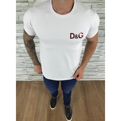 Camiseta Dolce G Branco Logo Vermelho⭐ - CDG98 - VITRINE SHOPS
