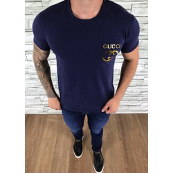 Camiseta Gucci Azul Marinho - CGUC18 - Dropa Já