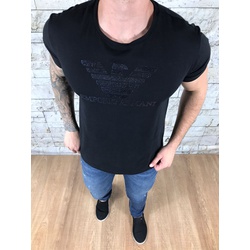Camiseta Armani preto detalhe em brilho - CA00189 - BARAOMULTIMARCAS
