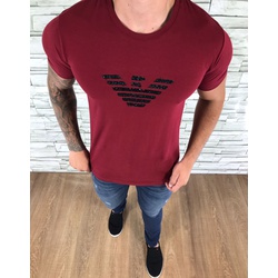 Camiseta Armani Vermelho Queimado⭐ - CA00173 - DROPA AQUI