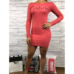 Vestido Calvin Klein - goiaba⚫ - VCKG772 - VITRINE SHOPS
