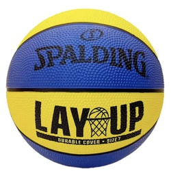 Bola De Basquete Spalding Lay Up Azul/amarelo - SP... - Calçado&Cia