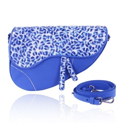 Bolsa Saddle Bag Parker Azul Royal com Alça Transversal - CAMPEZZO