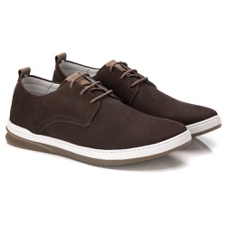 Sapatênis Masculino Couro Chocolate Comfort - 7000 - Ranster Confort