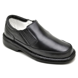 Sapato Anti Stress Masculino em Couro Preto - 200 - Ranster Confort