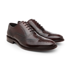 Sapato Social Masculino Oxford Brogue CNS Brown - CNS Calçados