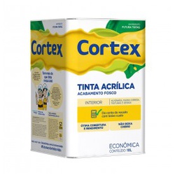 Tinta Acrílica Fosco Cortex 18L - (Escolha Cor) - CONSTRUTINTAS