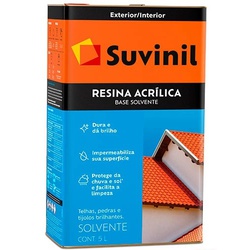 Resina Acrílica Base Solvente 5L Suvinil - Corante Tintas