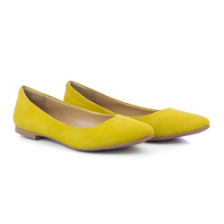 Sapatilha Feminina Nobuck Amarelo - KRN SHOES | Calçados Casuais