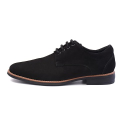 Sapato Casual Masculino Premium Em Couro Nobuck Preto - KRN SHOES | Calçados Casuais