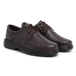 Sapato Masculino Conforto em Couro Carneiro Legitimo Café - KRN SHOES | Calçados Casuais