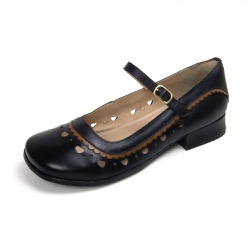 Sapato Feminino em Couro Legítimo Preto Whisky - KRN SHOES | Calçados Casuais