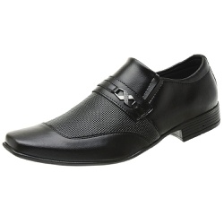 Sapato Social Masculino Clássico Siroco Couro Sintético Preto - KRN SHOES | Calçados Casuais