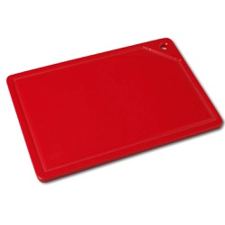 Placa de Corte Vermelha com Canaleta 37x25cm - Pro... - Empório do Lazer
