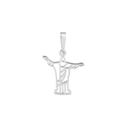 Pingente Cristo Redentor Vazado em Prata 925 - EVELISEPOLOJOIAS