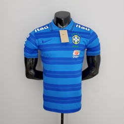 Polo Seleção Brasileira Listrada Azul - 60034 - IMPORTADORA