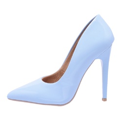 Sapato Feminino Scarpin Verniz Azul Bebê - sca01 a... - GOWELL