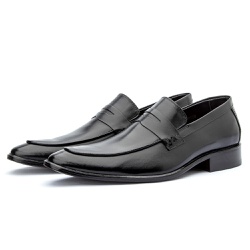 Sapato Loafer Premium Masculino BG2017 Cromo Preto - Mister Couros