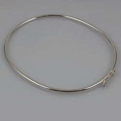 Bracelete Grande Liso em Prata 925