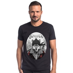 T-shirt Camiseta Lobo Lenhador Preto - 21205 - Forthem ®