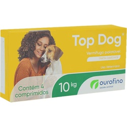 Vermifugo Ourofino Top Dog para Caes 10kg, unica -... - Loja Animália