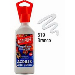 Tinta Acrilex Acripuff 35ml Branco - Ac37 - Loja da Márcia Spassapan | Tudo para Artesanato