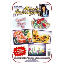 Apostila Para Pintura Flores Edição 57 - 675 - Loja da Márcia Spassapan | Tudo para Artesanato