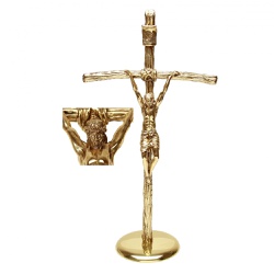 Crucifixo de Mesa - 151 - Papa Bento XVI - LOJA DA PARÓQUIA - OBJETOS E PARAMENTOS LITÚRGICOS