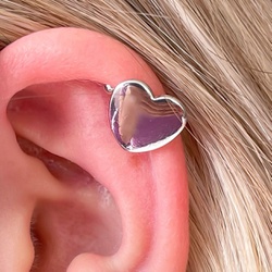Piercing fake coração liso - B9003 - Lojas das Revendedoras