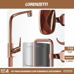 Lorenzetti Kit Flat com Torneira e Acessórios Rose... - Lojas Coimbra