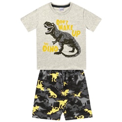 Conjunto Infantil de Menino Fakini Camiseta Mescla + Bermuda Dinossauro 