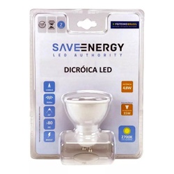 Lâmpada LED Dicroica 4,8W BIV 2700K (Amarela) SE13... - Meta Materiais Elétricos Ltda