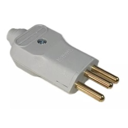 Plug Chato 2P+T 20A CINZA 15009 - MARGIRIUS - Meta Materiais Elétricos Ltda