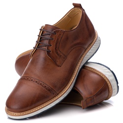 Loafer Elite Couro Premium Comfort Castor - Mr. Light Calçados 