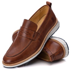 Loafer Elite Couro Premium Castor 9001 - Mr. Light Calçados 
