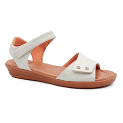 Sandália Comfort Especial para Esporão - Off White - PR110-SBOF - Pé Relax Sapatos Confortáveis