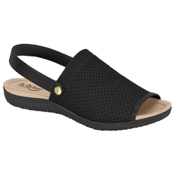 Sandália para Esporão e Fascite - Preto - PR7125-232PR - Pé Relax Sapatos Confortáveis
