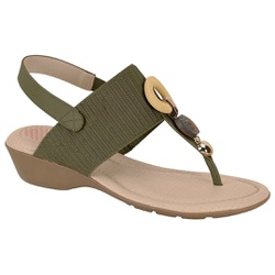 Sandália de Dedo Especial para Fascite Plantar - Oliva - PR7167-107OL - Pé Relax Sapatos Confortáveis