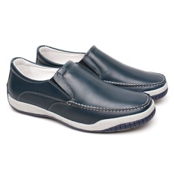 Mocassim Masculino Confort - Chumbo - FB6000C - Pé Relax Sapatos Confortáveis