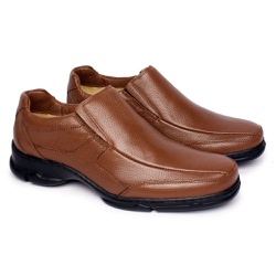 Sapato Masculino Couro - Chocolate - FB2003M - Pé Relax Sapatos Confortáveis