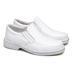 Sapato Confortável Masculino - Branco - FB606BR - Pé Relax Sapatos Confortáveis