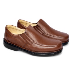 Sapato Masculino Tamanho Grande - Marrom - FB606M - TG - Pé Relax Sapatos Confortáveis