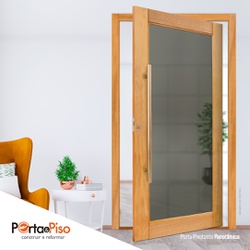 Folha de Porta Panorâmica c/vidro Incolor - Porta e Piso