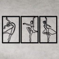Kit Esculturas de Parede Bailarinas - Q! Bacana
