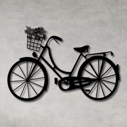 Escultura de Parede Bicicleta Flores - Q! Bacana