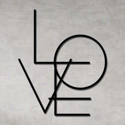 Escultura de Parede Love - Q! Bacana